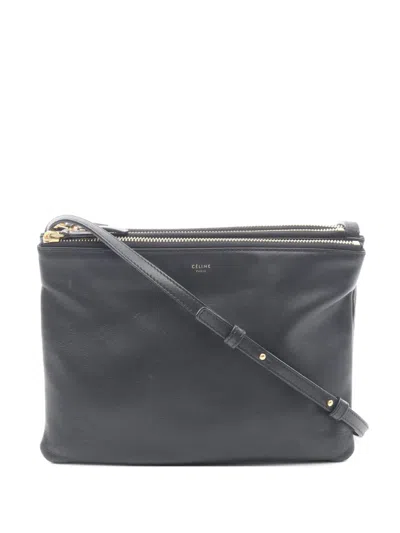 Pre-owned Celine 2000s Trio Large Shoulder Bag In Black