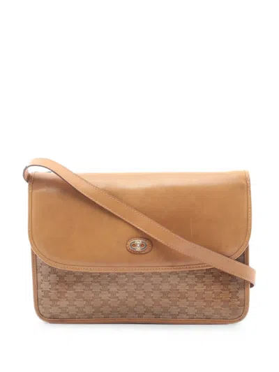 Pre-owned Celine 2000s Triomphe Cross Body Bag In Neutral