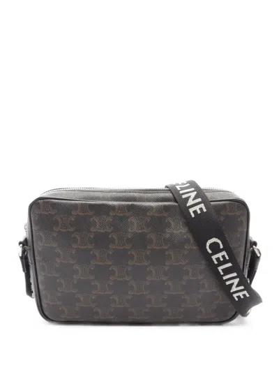 Pre-owned Celine 2000s Triomphe Messenger Bag In Brown