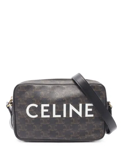 Pre-owned Celine 2000s Triomphe Messenger Bag In Brown
