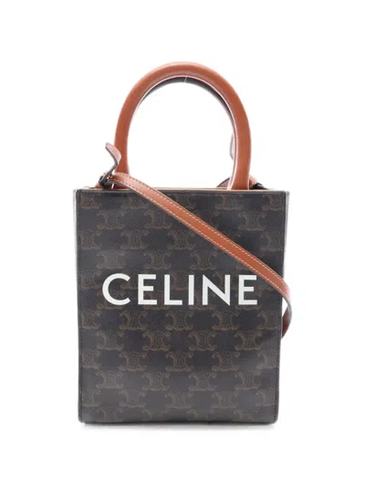 Pre-owned Celine 2000s Triomphe Mini Tote Bag In Black