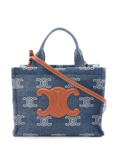 Pre-owned Celine 2000s Triomphe Thais Tote Bag In ブルー