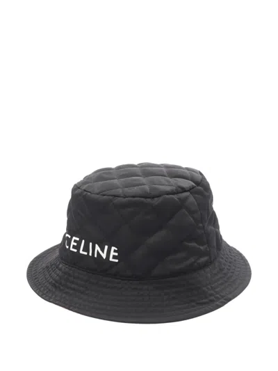 Pre-owned Celine 2000s Twill Bucket Hat In Black