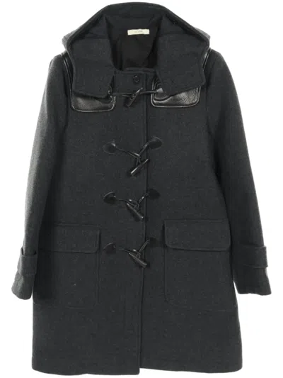 Pre-owned Celine 2000s Wool Duffle Coat In Grey