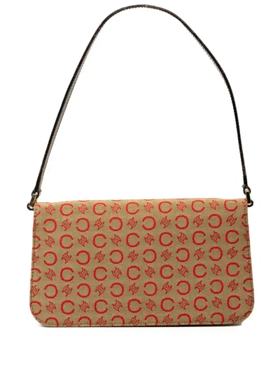 Pre-owned Celine 2001 C Macadam Canvas Shoulder Bag In Brown