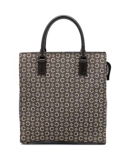 Pre-owned Celine 2001 C Macadam Canvas Tote Bag In Brown