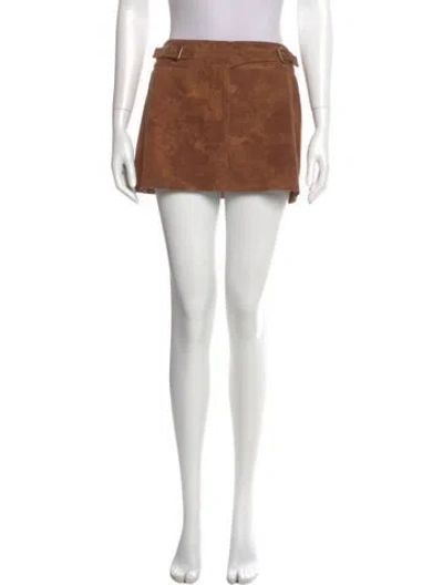 Pre-owned Celine 2001 Mini Skirt In Brown