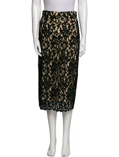 Pre-owned Celine 2004 Midi Length Skirt In Black