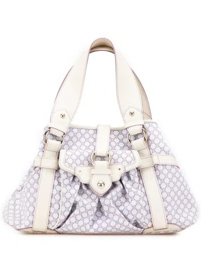 Pre-owned Celine 2006 Macadam Canvas Boogie Handbag In Purple