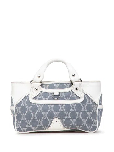 Pre-owned Celine 2006 Macadam Denim Boogie Handbag In Blue