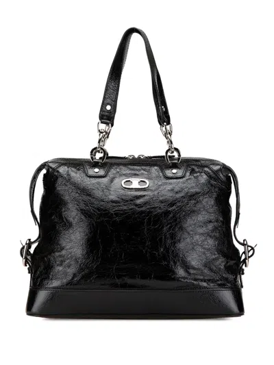 Pre-owned Celine 2007 Crinkled Patent Macadam Tote Bag