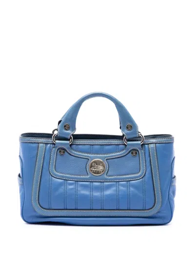 Pre-owned Celine 2007 Leather Boogie Horse Carriage Handbag In Blue