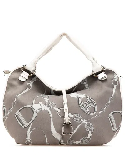 Pre-owned Celine 2007 Macadam Canvas Bittersweet Hobo Bag