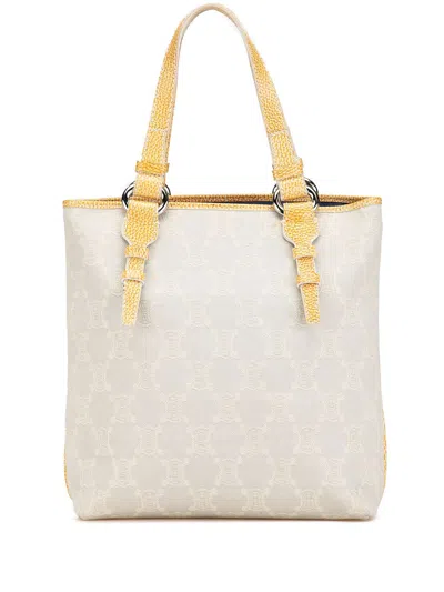 Pre-owned Celine 2007 Macadam Canvas Tote Bag In Grey