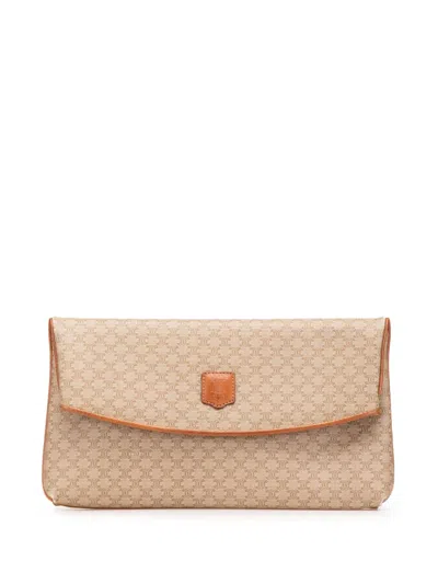 Pre-owned Celine 2007 Macadam Coated Canvas Clutch Bag