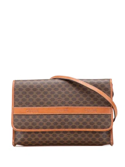 Pre-owned Celine 2007 Macadam Coated Canvas Crossbody Bag