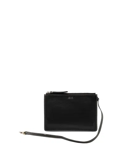 Pre-owned Celine 2008-2014 Leather Clutch Bag In Black