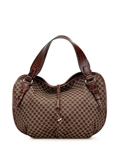 Pre-owned Celine 2008 Macadam Canvas Bittersweet Hobo Bag