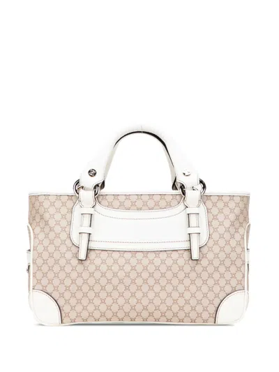 Pre-owned Celine 2008 Macadam Canvas Boogie Handbag In Brown