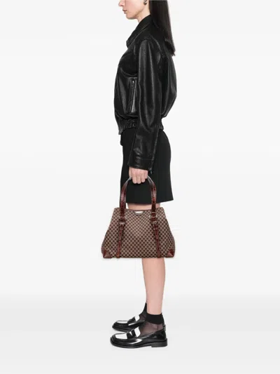 Pre-owned Celine 2008 Macadam Canvas Tote Bag In Brown