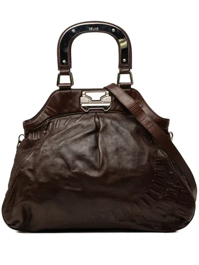 Pre-owned Celine 2009 Leather Anita Satchel In Brown
