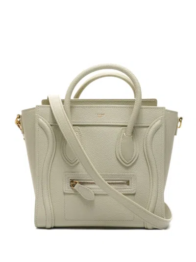 Pre-owned Celine 2010-2020s Nano Luggage 2way Tote Bag In Green