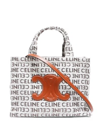 Pre-owned Celine 2010-2025 Cabas Thais Tote Bag In White