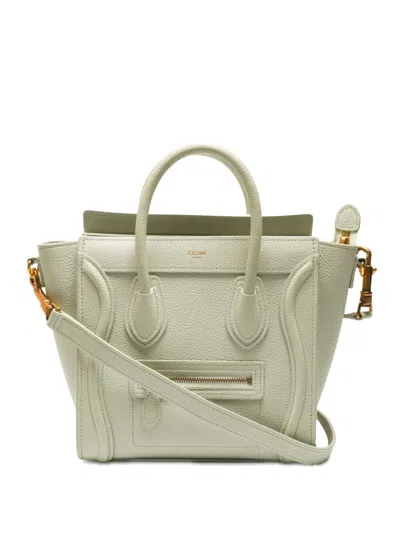 Pre-owned Celine 2010-2025 Nano Luggage 2‑way Bag In Green