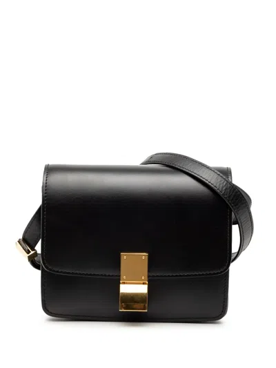 Pre-owned Celine 2010-2025 Small Calfskin Classic Box Crossbody Bag In Black