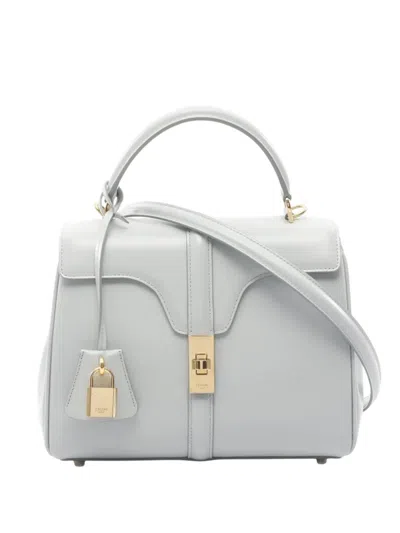 Pre-owned Celine 2010-2025 Small Leather 16 Satchel In Blue