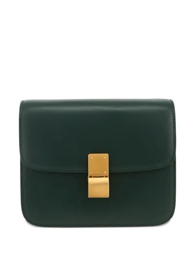 Pre-owned Celine 2010's Classic Box Teen Shoulder Bag In Green