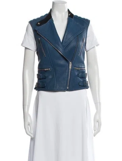 Pre-owned Celine 2010's Lamb Leather Vest In Blue