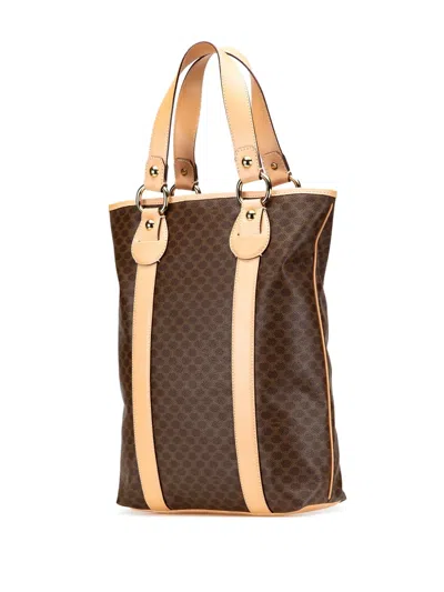 Pre-owned Celine 2010 Macadam Coated Canvas Vertical Tote Bag
