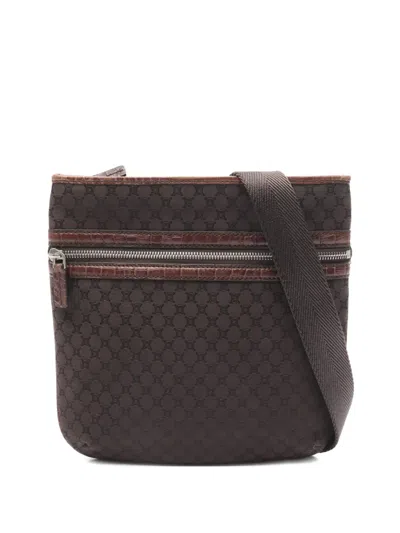 Pre-owned Celine 2010 Macadam Shoulder Bag In Brown