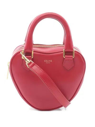 Pre-owned Celine 2010 Medium Heart Handbag In Red