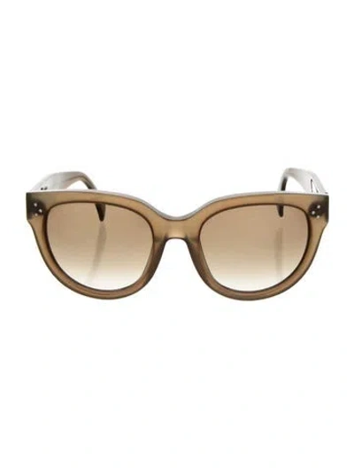 Pre-owned Celine 2010's Oversize Sunglasses In Green
