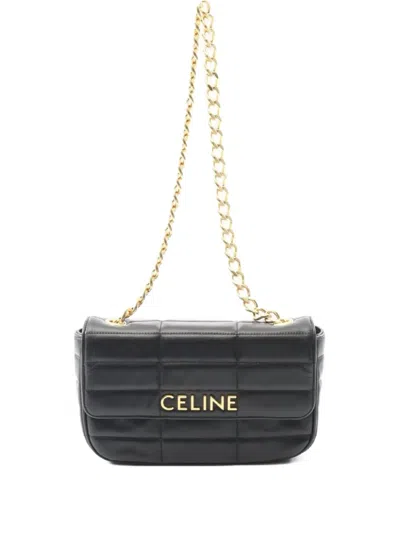 Pre-owned Celine 2010 Quilted Chain Shoulder Bag In Black