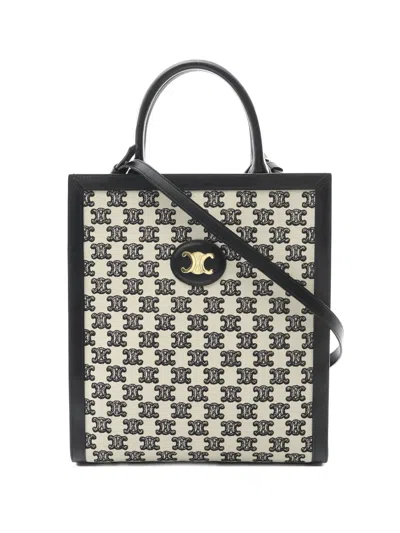 Pre-owned Celine 2010 Triomphe Pattern Handbag In Neutral