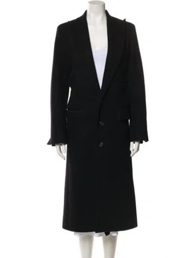 Pre-owned Celine 2010's Wool Peacoat In Black