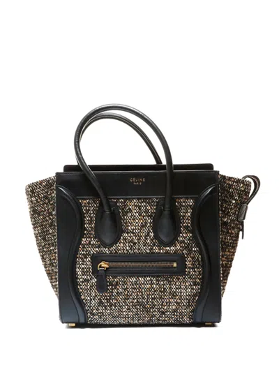 Pre-owned Celine 2010-2013 Luggage Micro Shopper Handbag In Brown