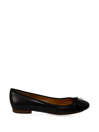 Pre-owned Celine 2010-2020s Bow Detail Ballet Flats In Black