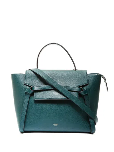 Pre-owned Celine 2010-2025s Belt Shoulder Bag In Green