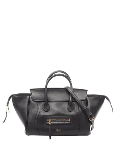 Pre-owned Celine 2010-2026 Calfskin Little Luggage Top Handle Bag Satchel In Black
