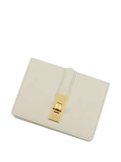 Pre-owned Celine 2010-2026 Leather 16 Card Holder In White