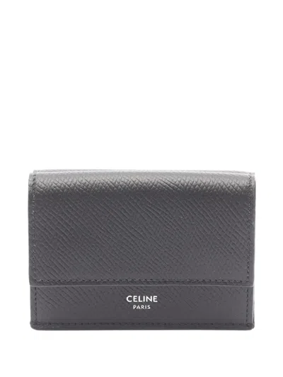 Pre-owned Celine 2010-2026 Leather Wallet Small Wallets In Black