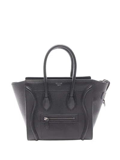 Pre-owned Celine 2010-2026 Micro Luggage Tote Bag In Black