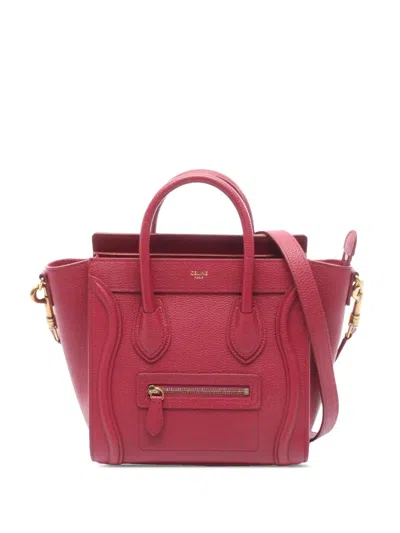 Pre-owned Celine 2010-2026 Nano Leather Luggage Tote Satchel In Pink