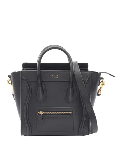 Pre-owned Celine 2010-2026 Nano Luggage Tote Satchel In Black