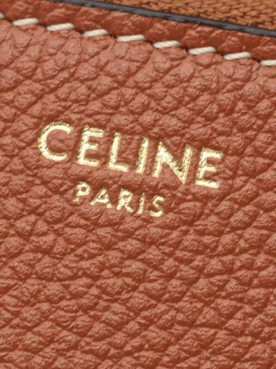 Pre-owned Celine 2010-2026 Small Calfskin Cabas Cuir Triomphe Anais Tote Bag In Brown