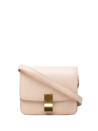 Pre-owned Celine 2010-2026 Small Calfskin Classic Box Crossbody Bag In Brown
